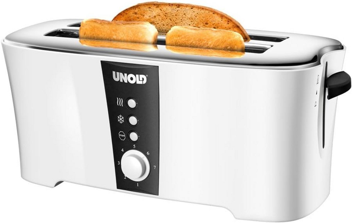 4-Sla kops Broodrooster met Sandwichklem en Ontdooi- en Opwarmfunctie