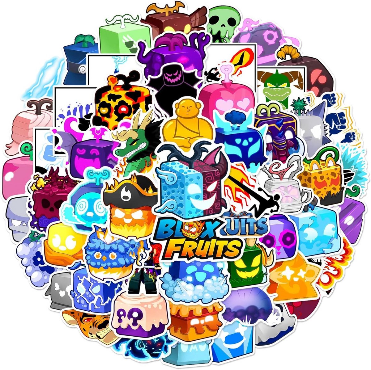 60 Stuks Leuke Fruit Stickers Set voor Laptop, Telefoon, Schoolspullen en Skateboards