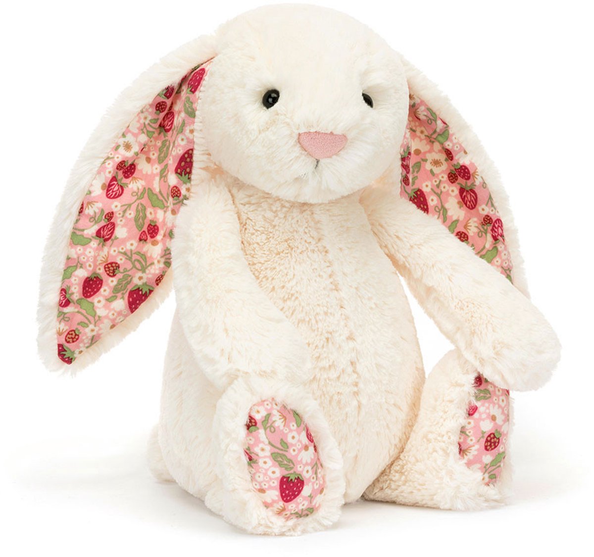 Jellycat Knuffels - Blossom Cream Bunny Berry - Konijn - 31 cm - Met extra dikke luxueuze vacht - Knuffel voor alle leeftijden — cadeau in Spellen & Speelgoed - foto 3