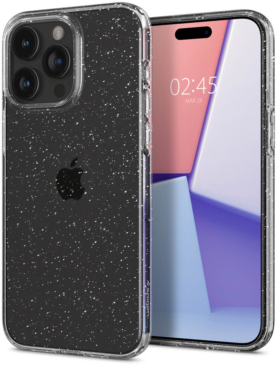 Spigen Liquid Crystal Glitter hoesje geschikt voor iPhone 15 Pro - Transparant