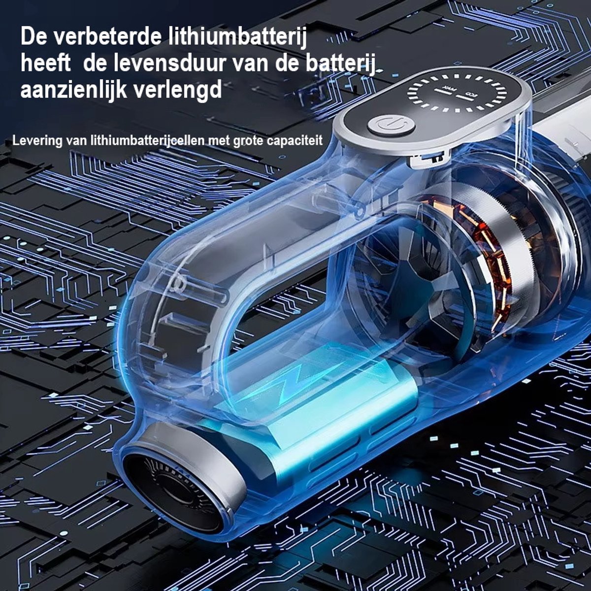 EAFC Kruimeldief snoerloos - Handstofzuiger oplaadbaar - LED - afbeelding 2