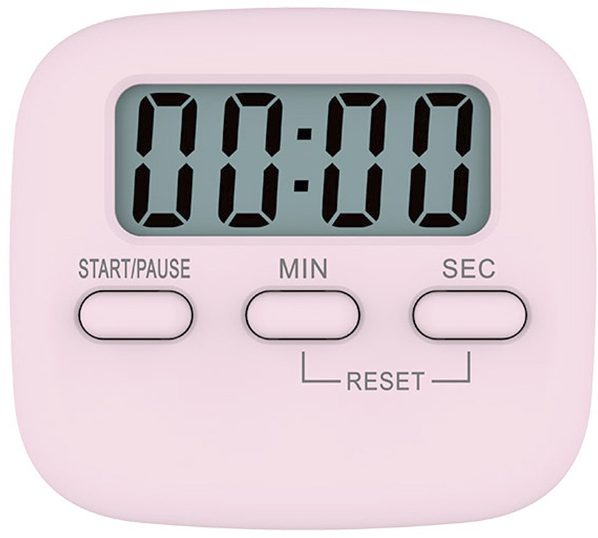 Digitale Visuele Timer –Keuken Timer Groot Lcd-scherm - Digitale Keuken Kooktimer Magnetische Stopwatch Timer Met Luid Alarm Countdown Klok (roze)