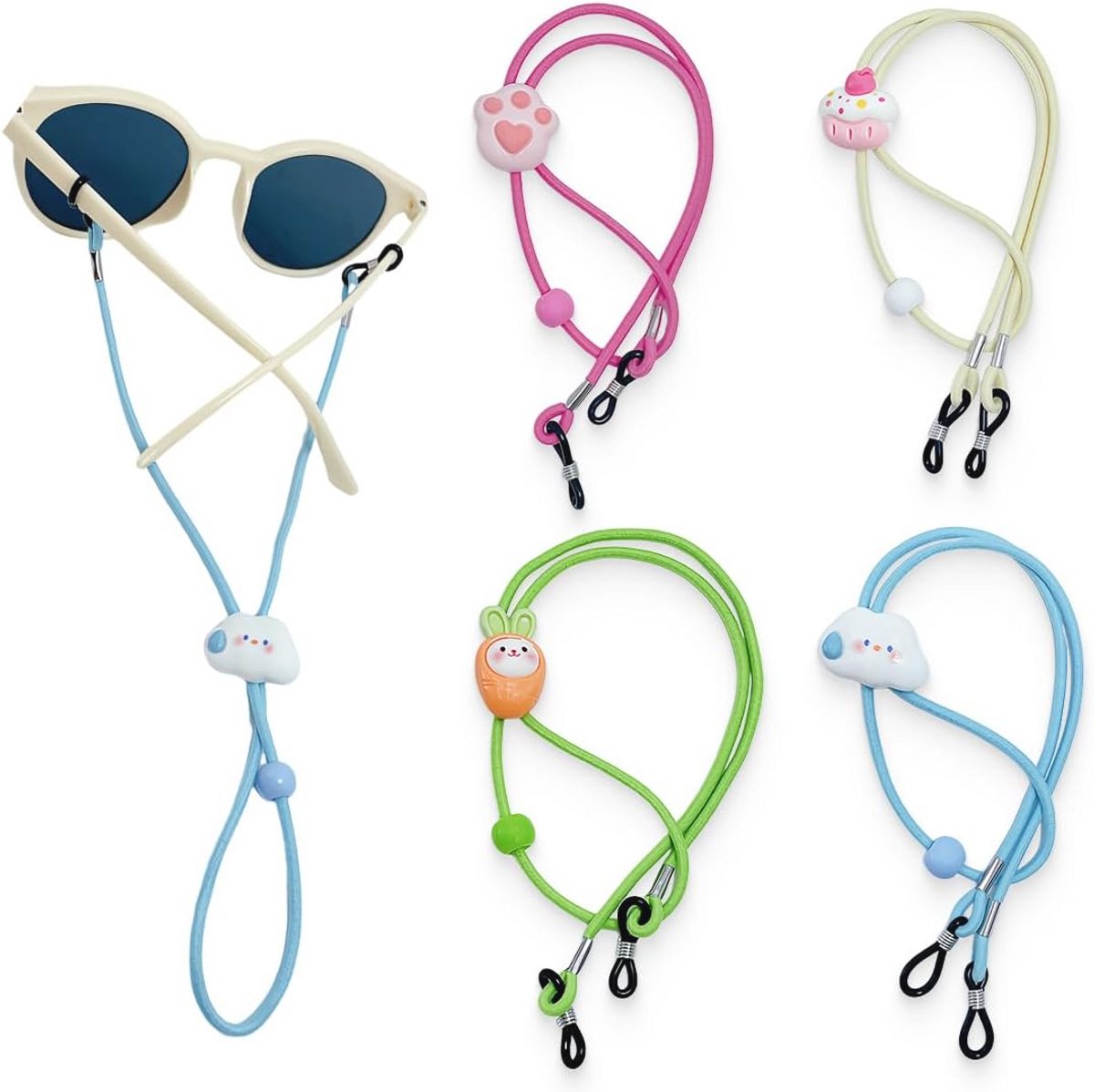 Verstelbare Brillenbanden voor Kinderen - 4 Stuks - Antislip Sportieve Brillenband