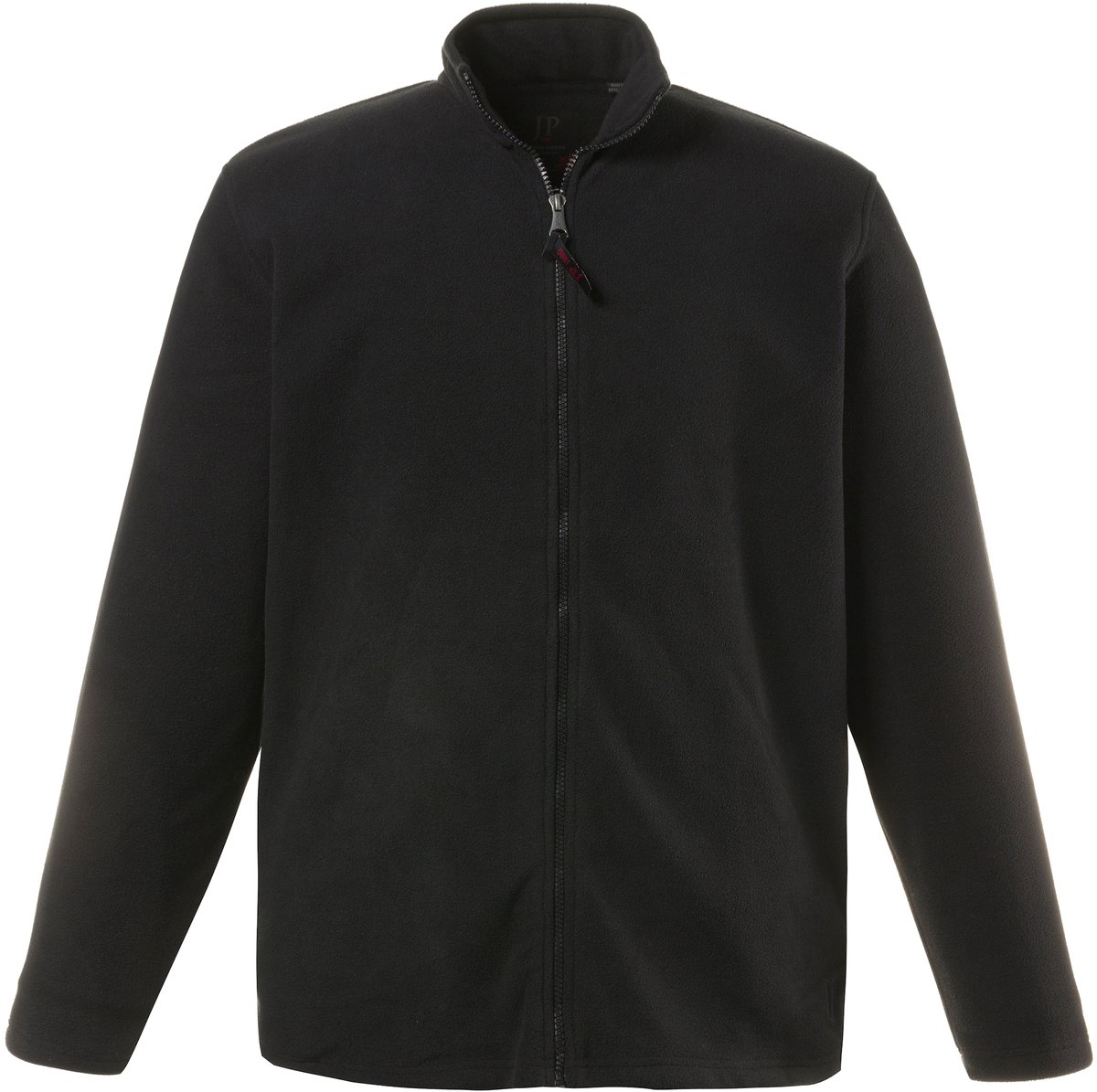 JP 1880 - Heren - Fleece jas outdoor opstaande kraag ritszakken - Zwart - Maat XXL