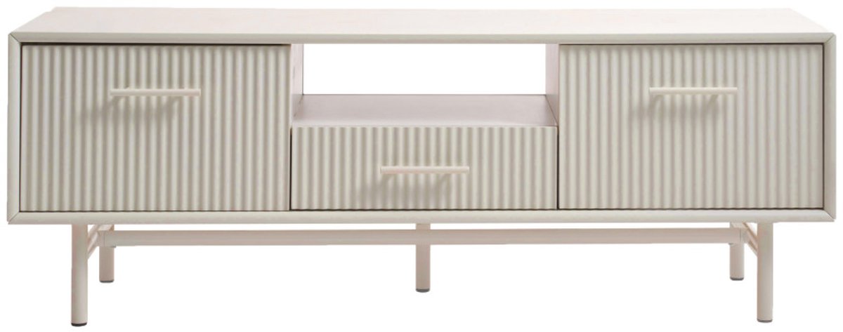Giga Living JURA - Tv-meubel met 2 deuren en 1 lade van hout en metaal, L140cm Greige