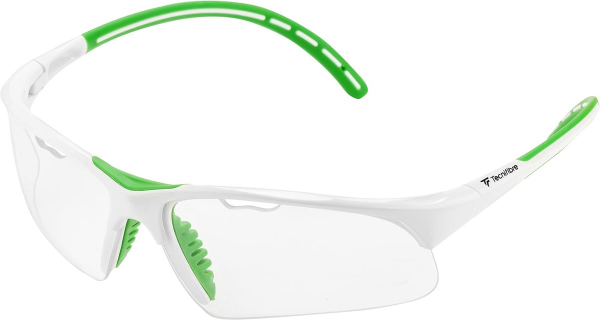 Unisex Squash Bril - Wit Groen, Goed Ventilatie en Grip