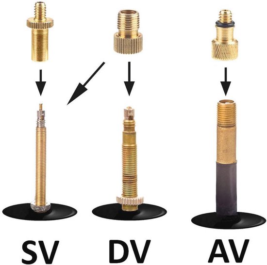 Fietsventieladapter Set - 15-delige Adapterset voor SV, AV, Dunlop, Frans en Autoventielen - Voor Compressoren en Fietspompen — afbeelding 5