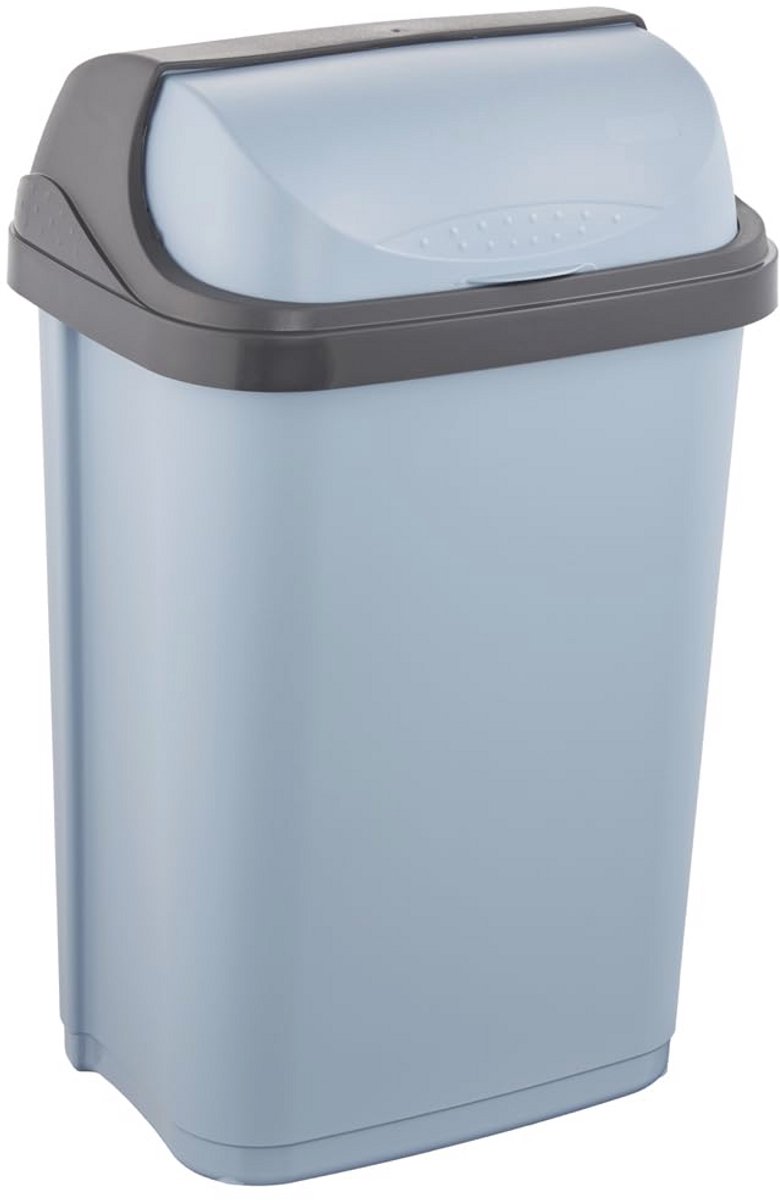 Praktische Vuilnisemmer met Roldeksel - 25L - Scandinavisch Blauw