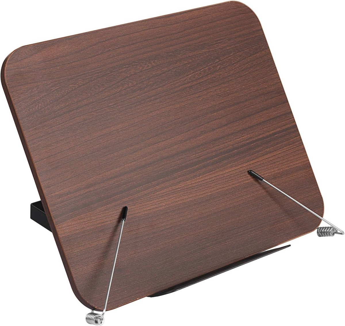 Houten Boekenstandaard Verstelbaar met Antislip en Paginaclips