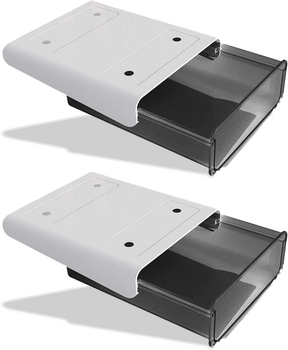 Onderbureau Lade Organizer – Zelfklevende Lade voor Bureau Tafel Opslag – 2 Stuks – Zwart