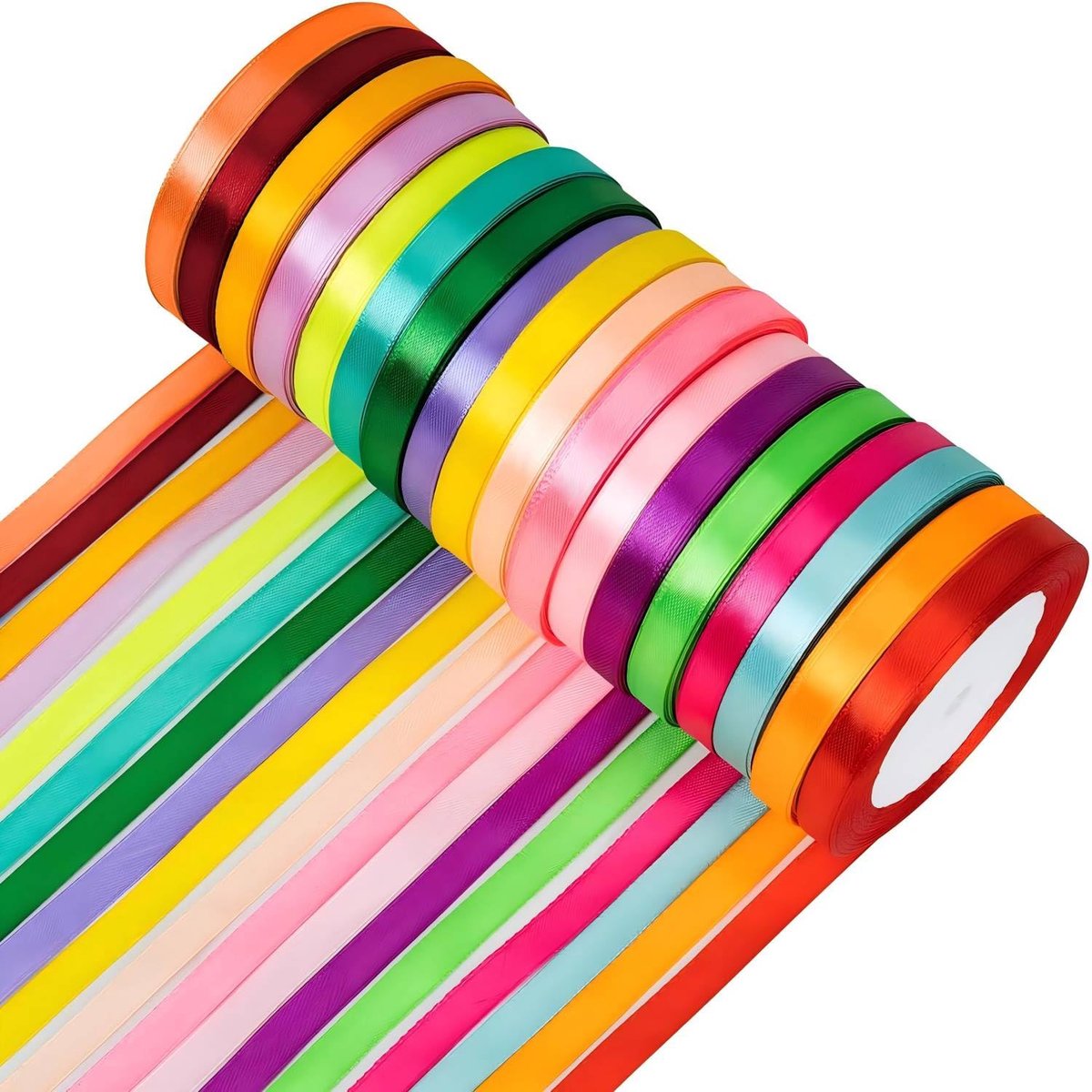 IMPERATORIS® Satijn Linten Set Voor Knutselen, Cadeaus, Decoratie - Cadeaulint - veelkleurig