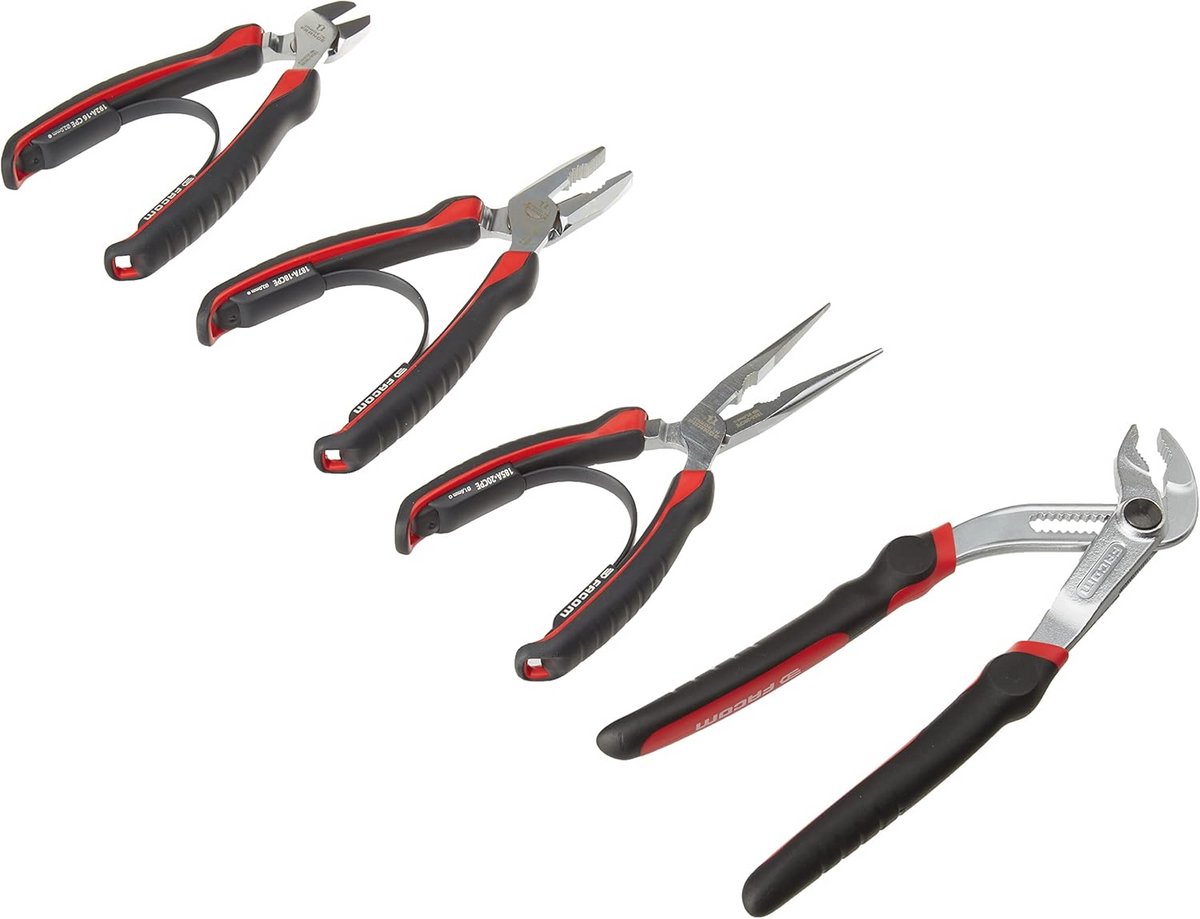 Set van 4 professionele tangen met vergrendeling