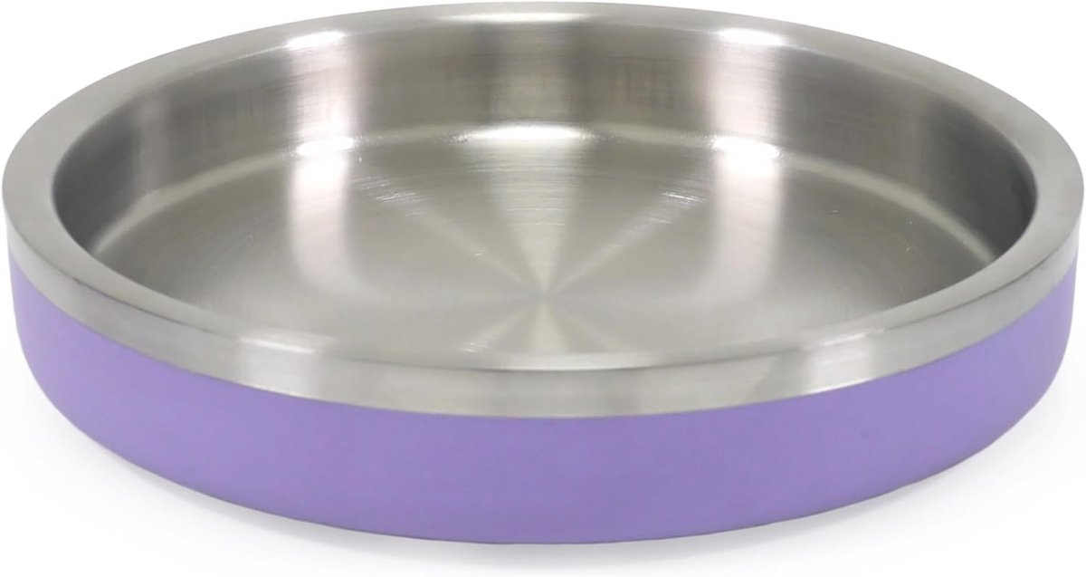 Dubbelwandige RVS Pet Food Bowl 480ml - Perfect voor Katten en Kleine Honden