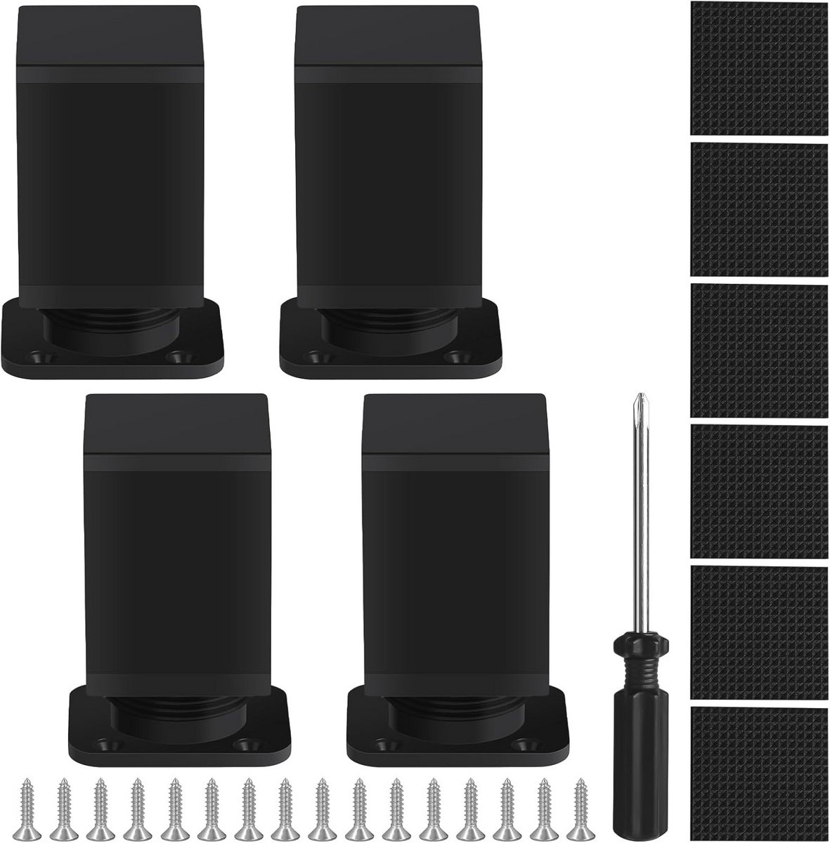 Verstelbare Meubelpoot Set van 4 - 0-20mm Hoogte Verstelbaar voor Tafel, Stoel en Kast