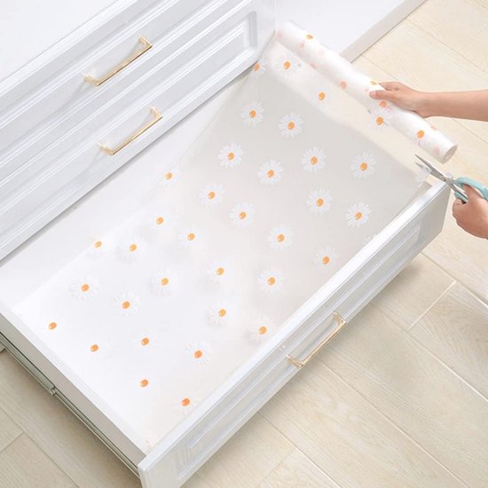 Origuuds Lademat, EVA-Materiaal Waterdichte Ladebekleding Antislipmat Koelkastbekleding, Niet Klevend, voor Keukenkasten, Laden, Kast (Zwart/40cm x 600cm