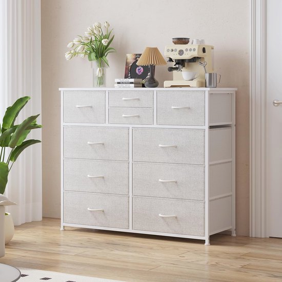 Baroni Home Commode voor slaapkamer, melamine, 5 laden