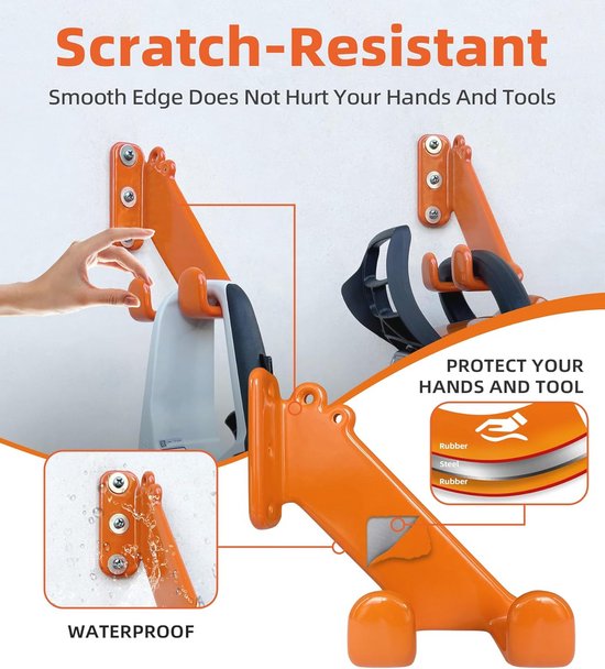 Set van 2 Zware Chainsaw Muursteunen - Ideaal voor Garage Organisatie — afbeelding 5