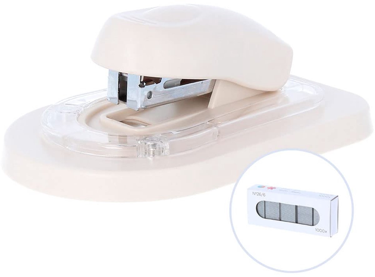 IMPERATORIS® Nietmachin Voor scholen, Kantoren en Thuis - Moeiteloos Nieten - beige