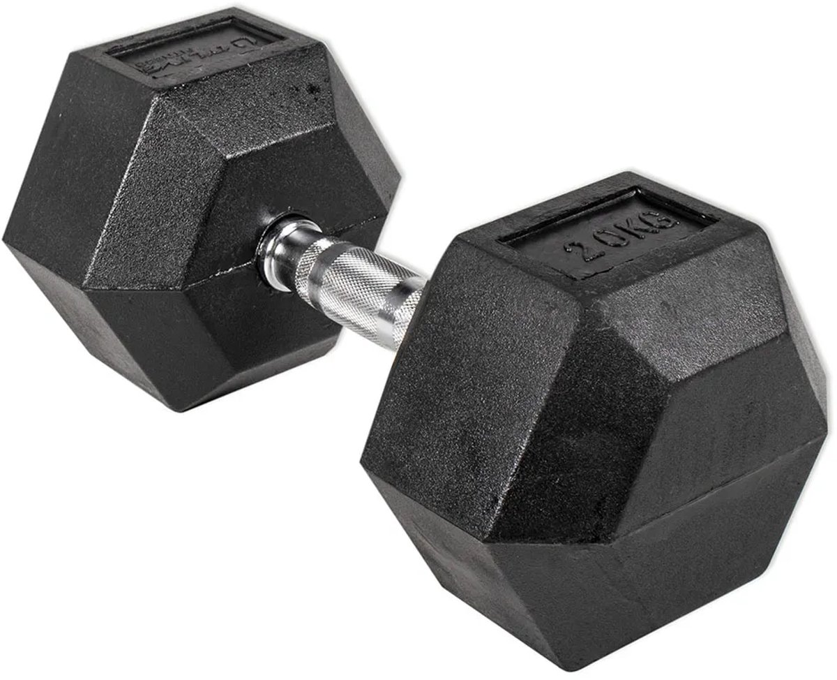 Olive Hex Dumbbell 20kg Zilver 20 kg
