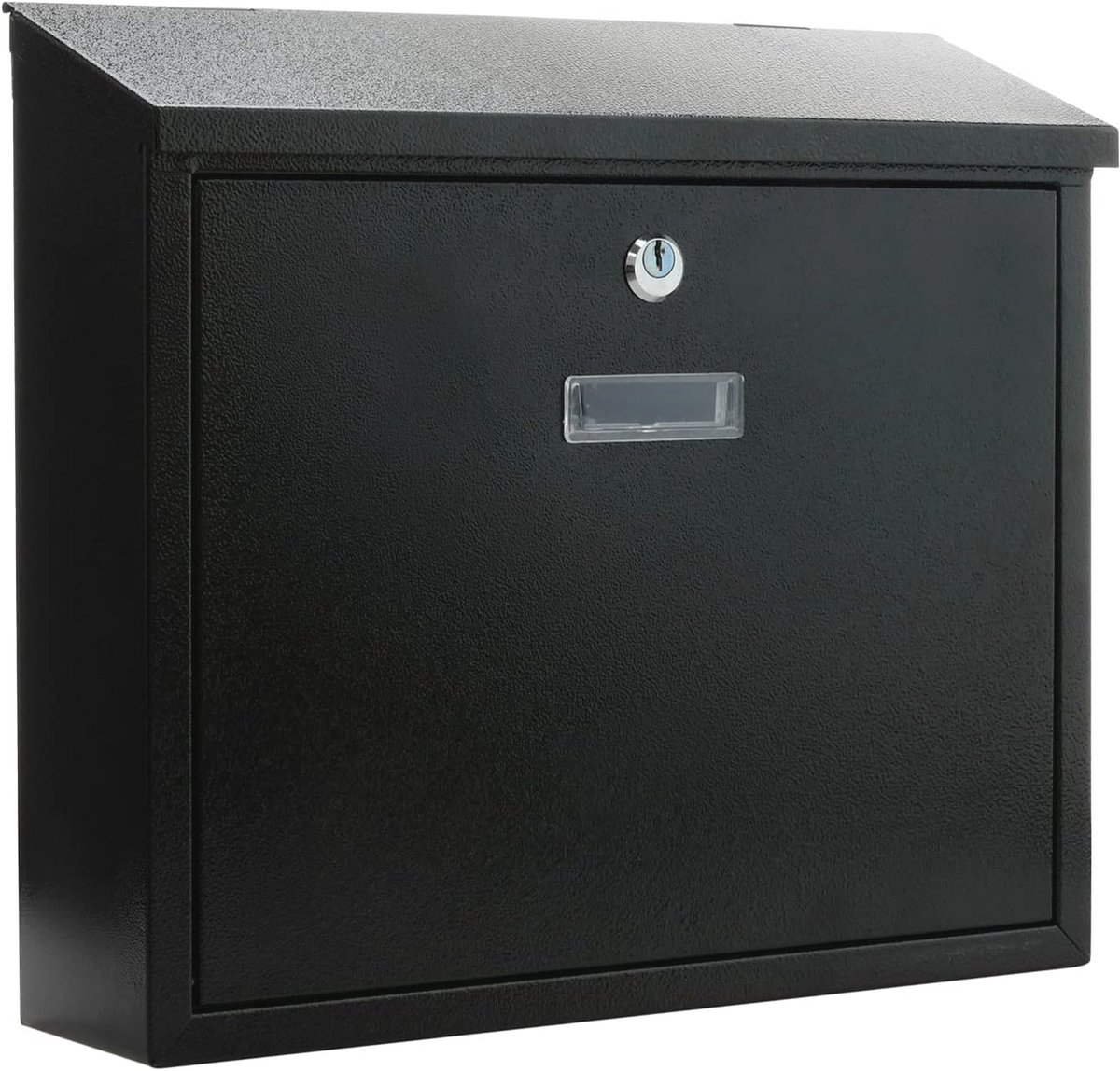 Metalen brievenbus voor brieven en post - Zwart 350x90x320mm