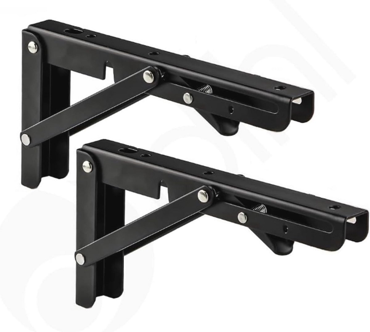 Opvouwbare Plankbeugels 20,3 cm - Ruimtebesparende Wandmontage met 45 kg Draagvermogen