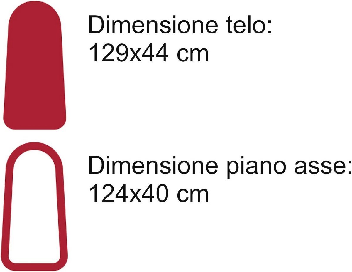 Gewatteerde Strijkplankdeken 125 x 40 cm - Polyester, Vlamvertragend