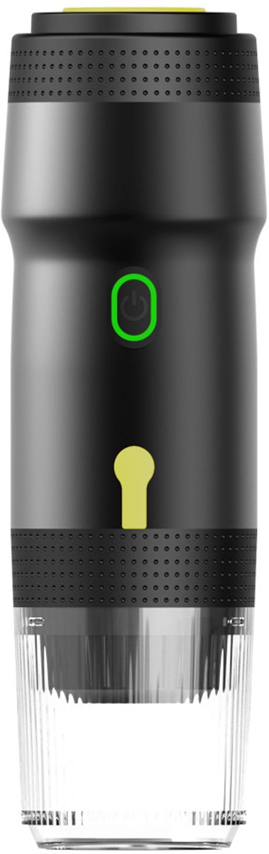 3-in-1 draagbaar koffiezetapparaat, oplaadbaar reiskoffiezetapparaat, 12V espressomachine, geschikt voor capsulekoffie en koffiepoeder, ideaal voor gebruik op de camping, op reis, op kantoor, in de auto en thuis (zwart).
