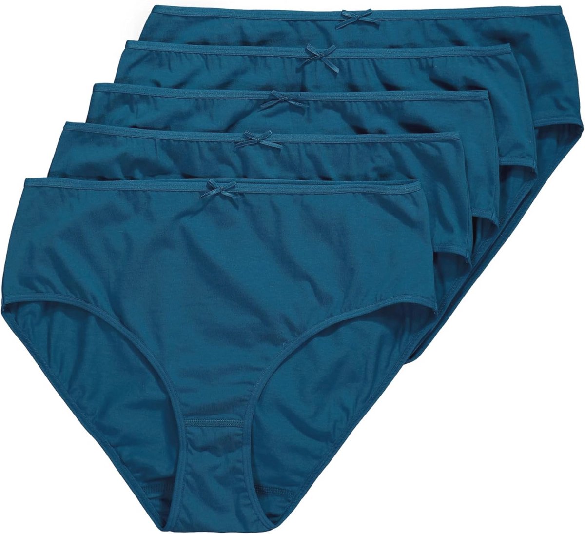 5-pack Dames Slips, Eenkleurig, Grote maten tot 66/68