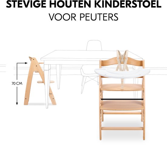 hauck Arketa N Play Set - chaise haute pour enfant - certifiée FSC® - Natural