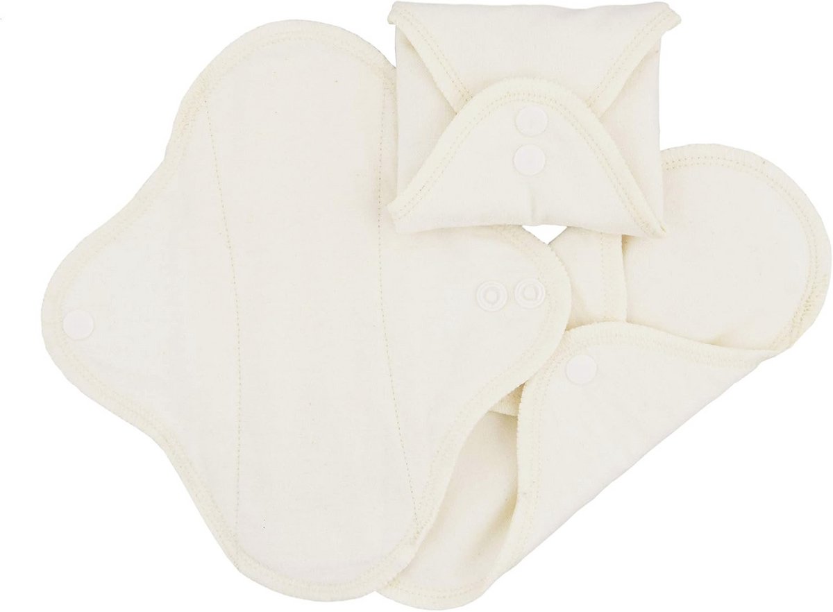 Wasbaar Maandverband Naturel Dag - Set van 3 Stuks