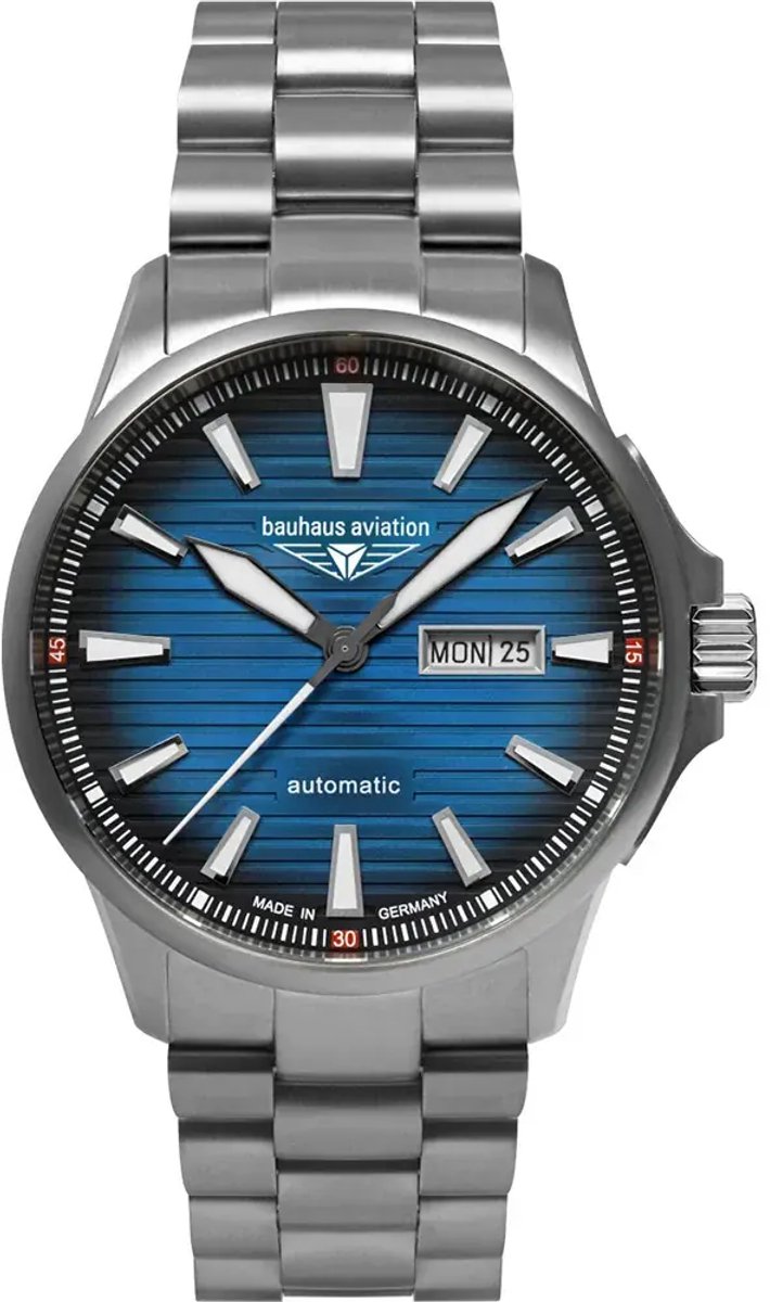 Bauhaus 2862M-3 Aviation Titanium Iron Annie horloge