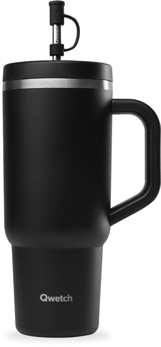 Qwetch - Isothermische Travel Cup - Matt Zwart- 900ml