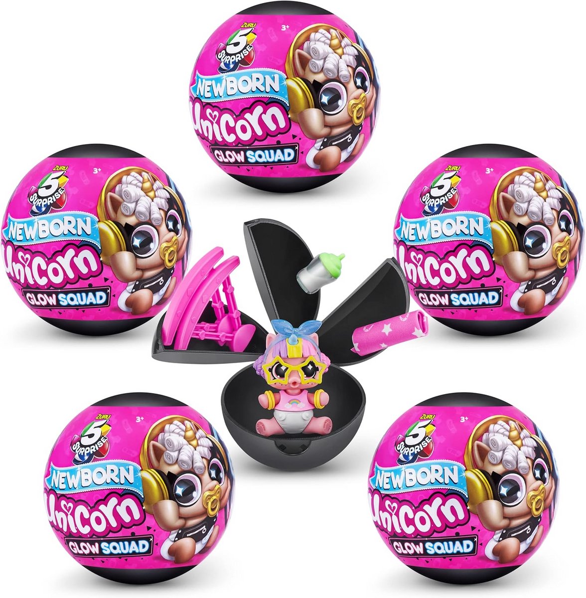 Mystery Capsule Unicorn Glow Squad - 5 Stuks Verzamelen