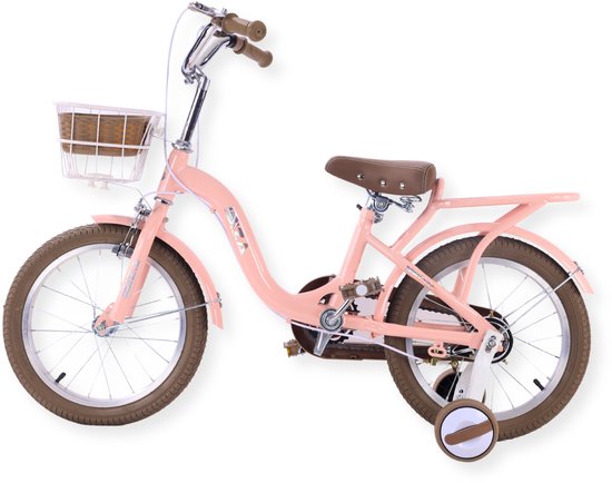 Buxibo - Kinderfiets voor Meisjes - Ibiza - 16 Inch - Roze