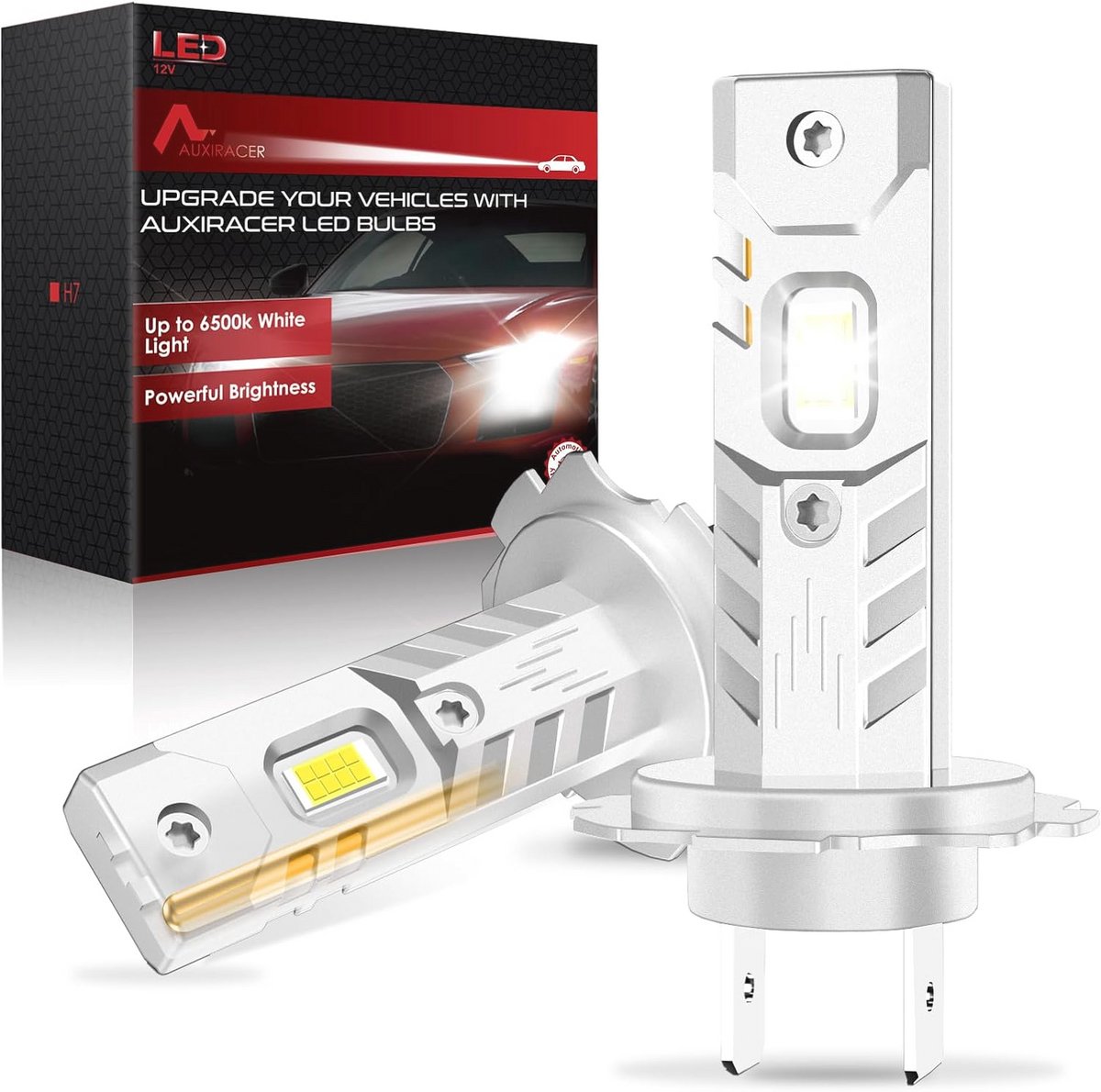 H7 LED Autolampen 30000 LM 6500K Koudwit - 500% Helderheid - 2 Stuks