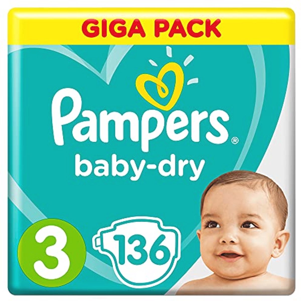 Luiers maat 4 (9-14 kg) - Baby-Dry, 68 stuks, Tot 12 uur bescherming tegen lekkages