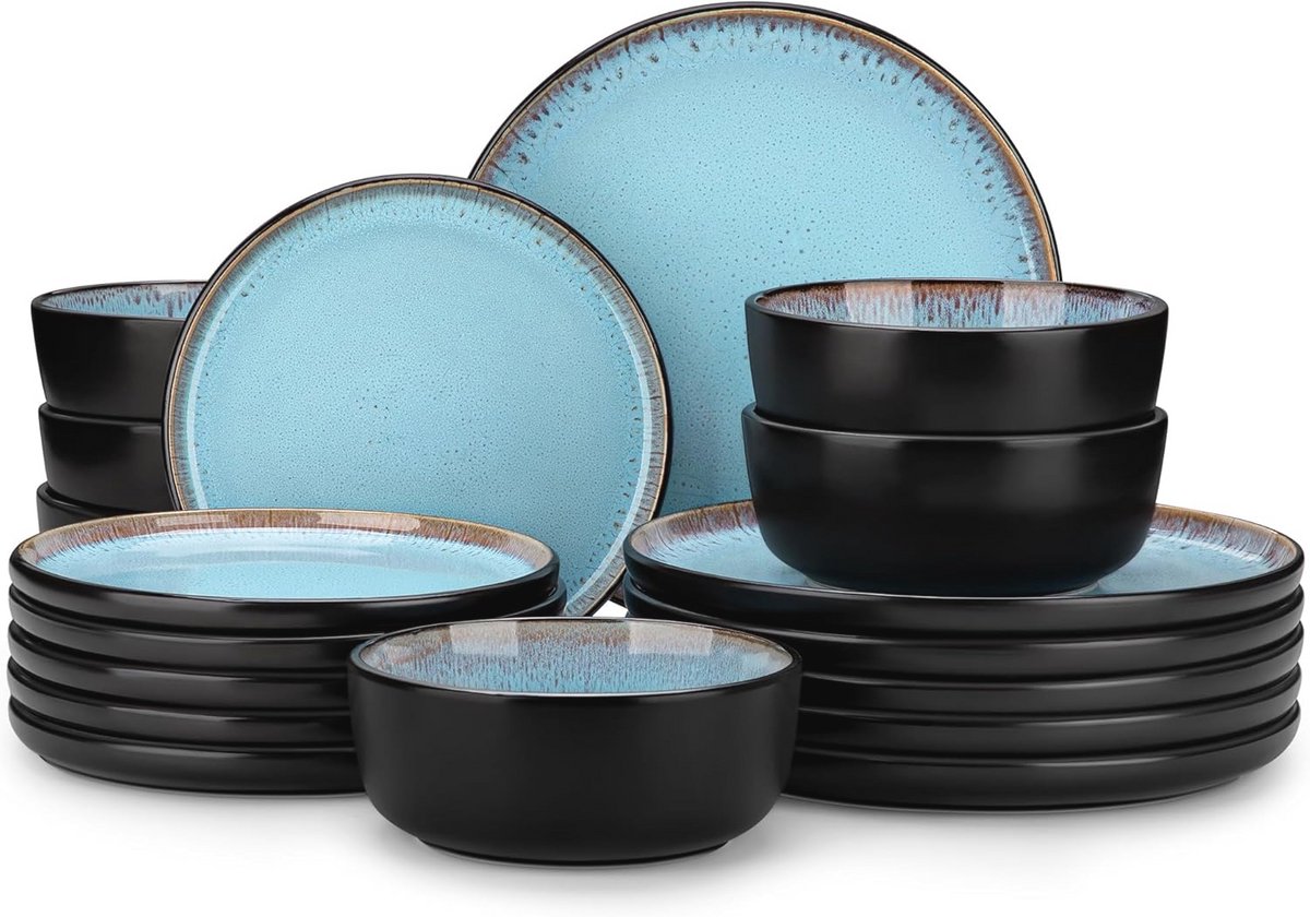 18-delig Servies Set voor 6 Personen - Amber Serie