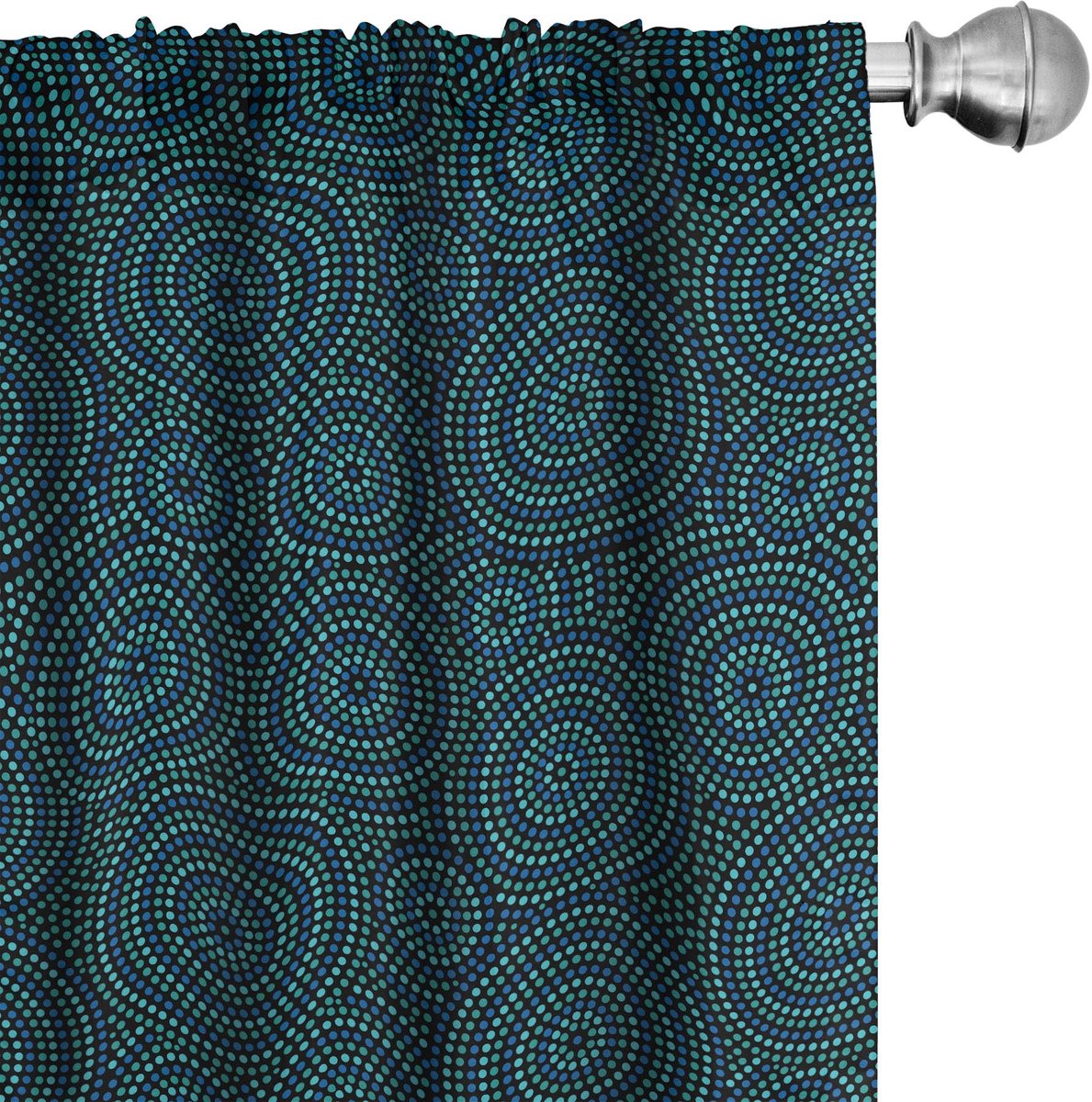 ABAKUHAUS Abstracte gordijnen – 2x75x225 cm – microvezel – Verduisterende gordijnen – Violet Blue Seafoam