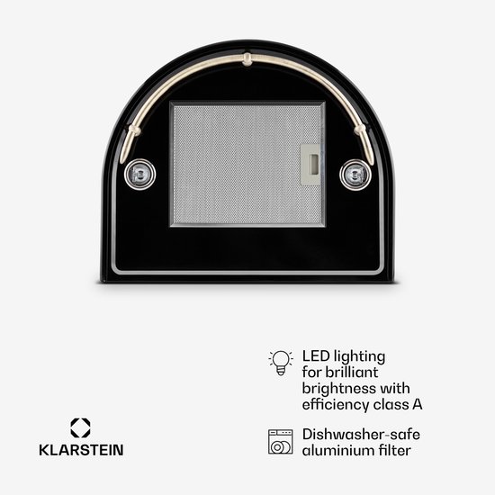 Klarstein Afzuigkap 60 cm, afzuigkap van aluminium