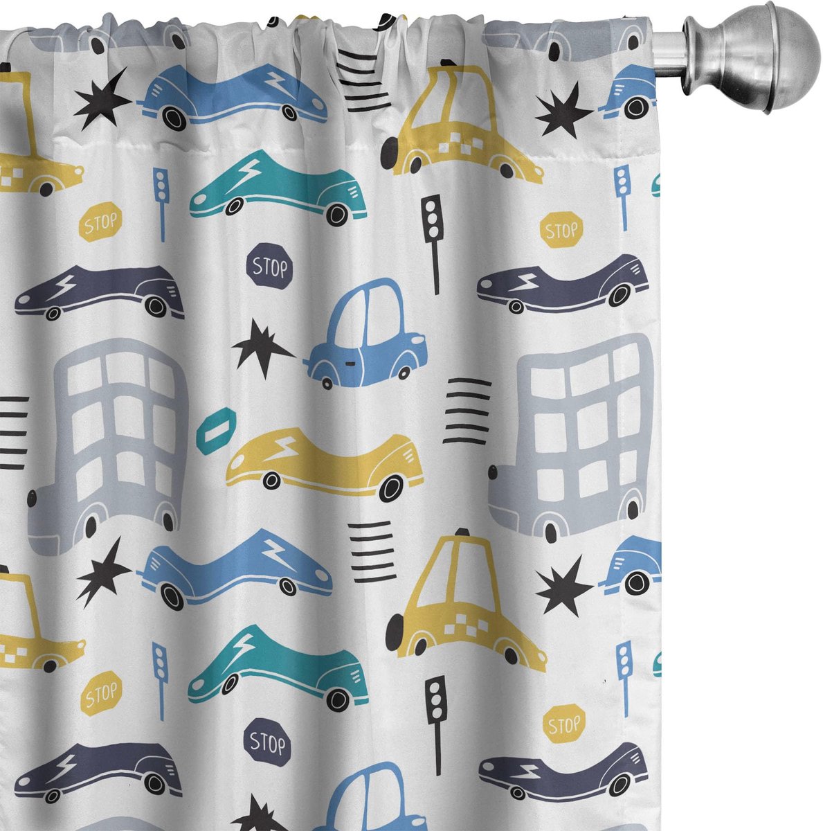ABAKUHAUS – Verkeersgordijnen – 2x75x225 cm – Multicolor, Microvezel