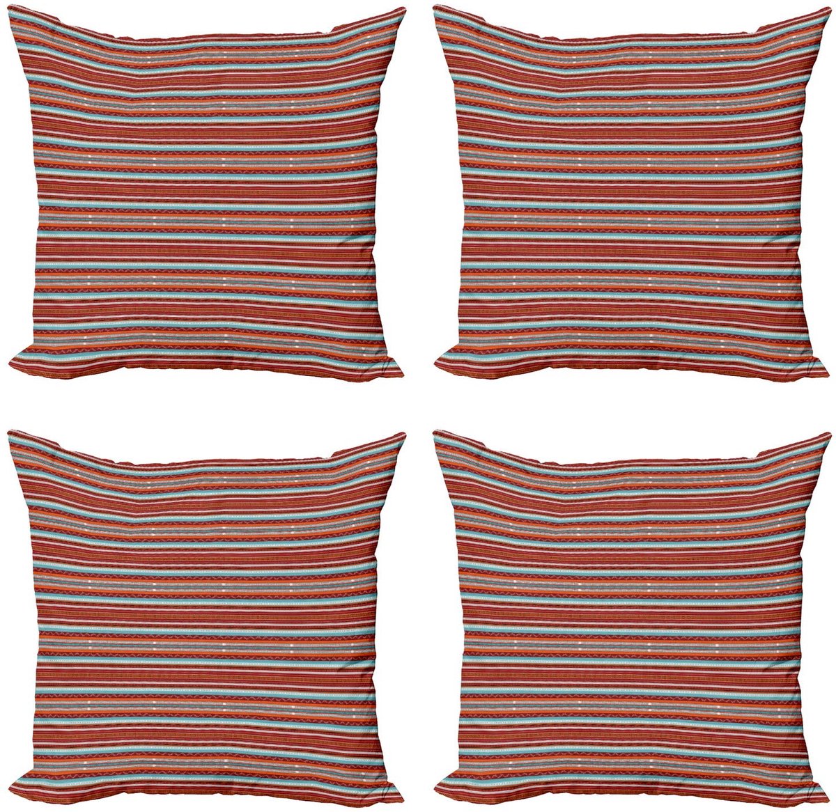 ABAKUHAUS Boheemse Streep Kussenhoes – 4x60x60 cm – Veelkleurig Mehrfarbig