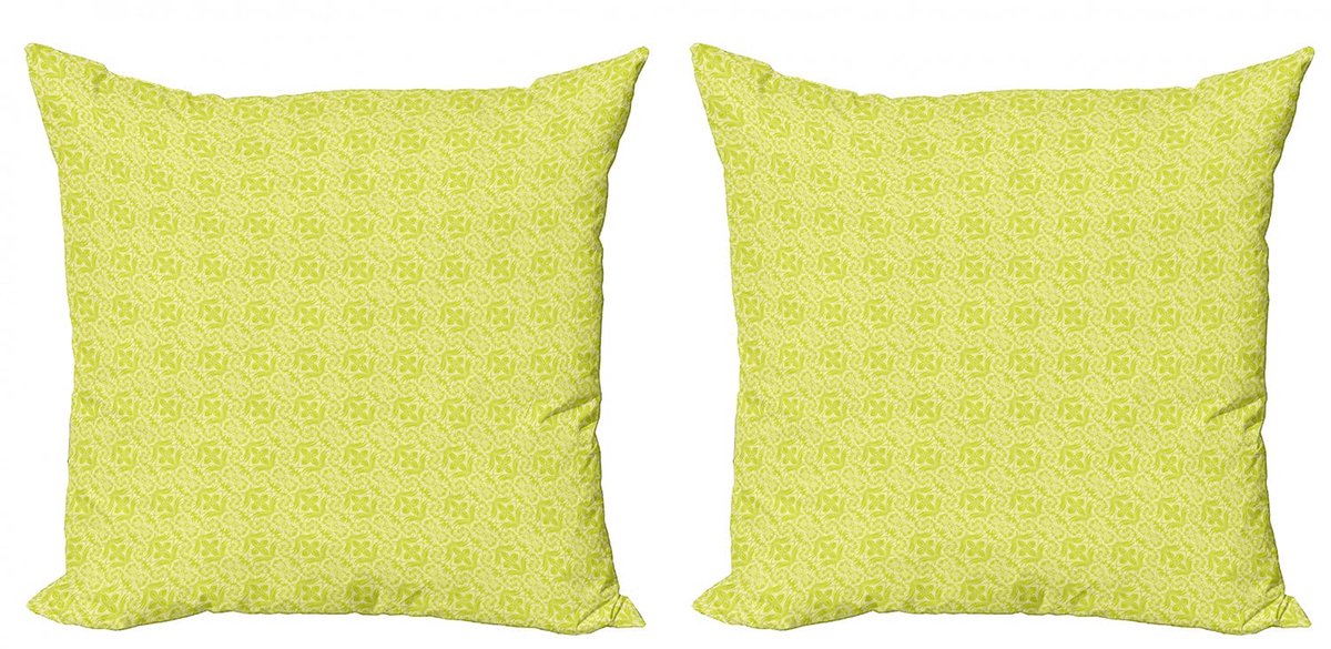 ABAKUHAUS Kussenhoezen Set – 2x45x45 cm – Appelgroen – Dubbelzijdig Apfelgrün