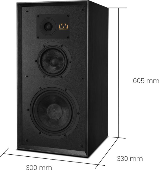 Wharfedale Super Linton Drie-weg Standmount - Kevlar Woofer - AMT Tweeter - Hoogwaardige Geluidskwaliteit - Zwart van Merkloos — afbeelding 4