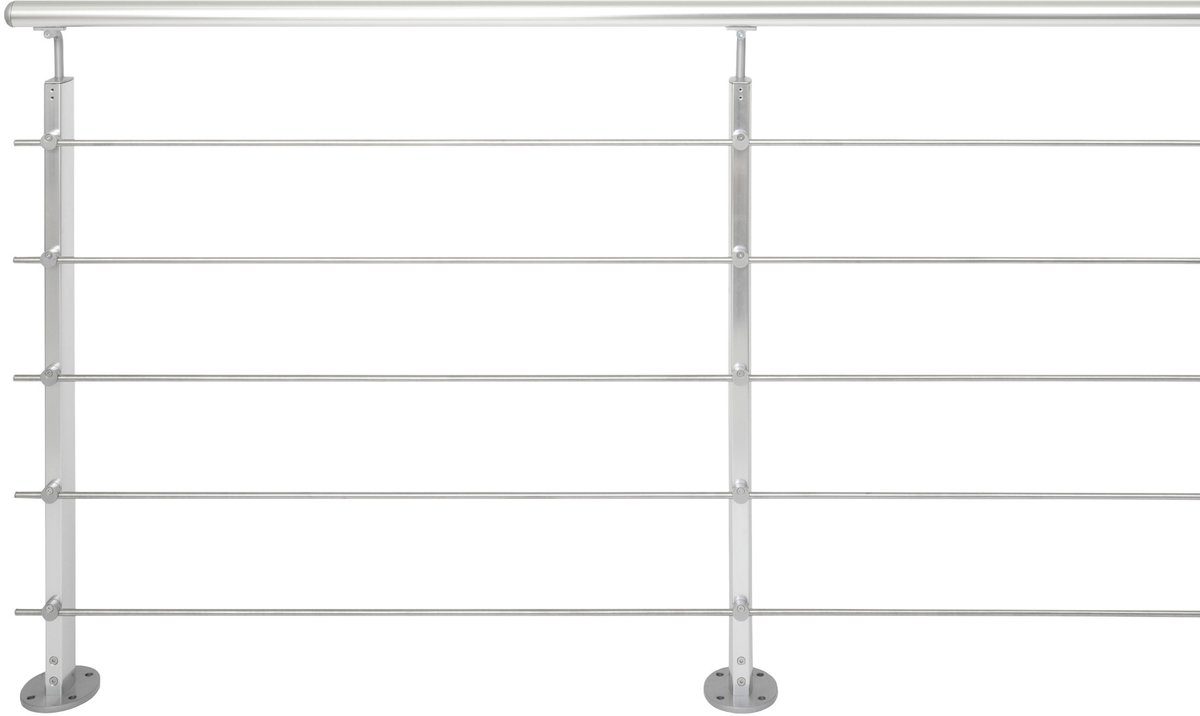 Kordo - Balustrade, vlakke bevestiging - INOLINE - Grijs - 2m