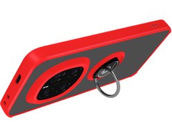 Avizar Hoesje Geschikt voor Honor Magic 7 Pro magnetische ring, Rood