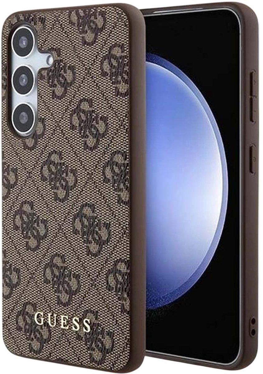 Guess 4G Back Case - Geschikt voor Samsung Galaxy S24 (S921) - Bruin