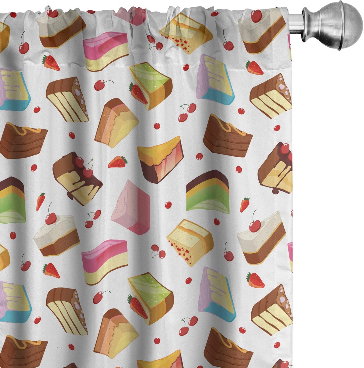 ABAKUHAUS dessert voorhangen – 2x75x245 cm – microvezel, multicolor Mehrfarbig
