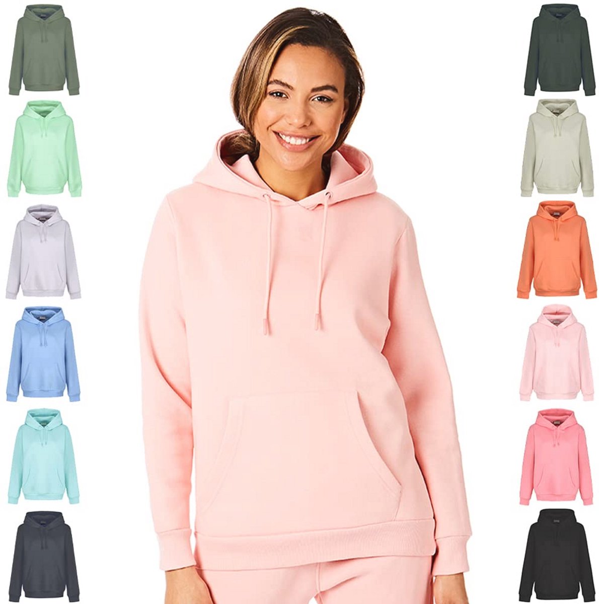 Superzachte pastel loungewear hoodie voor dames - comfortabele sweatshirt met capuchon