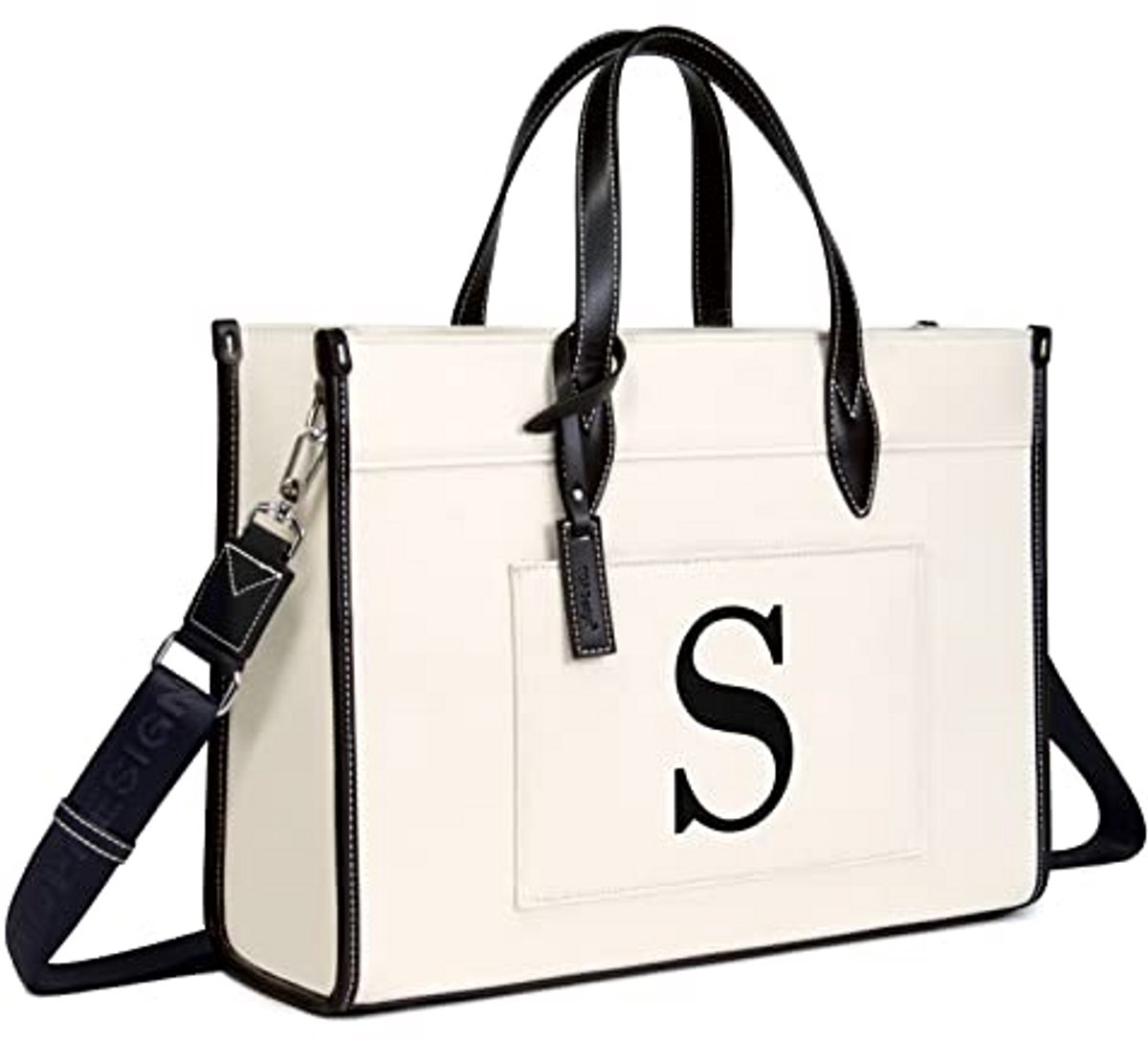 Laptop Tote Bag voor Vrouwen met Initiëlen