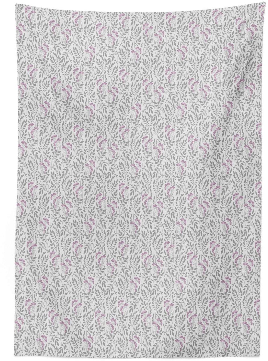 ABAKUHAUS Tafelkleed – 140 x 200 cm – satijn, bleekblauw & donker koraal